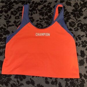 Champion Orange and Navy Athletic Top